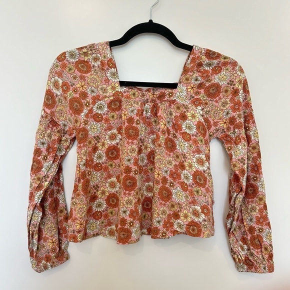 Levi's Other - Levi’s Floral Woven Flowy Pullover long sleeve shirt girls size medium Womens XS